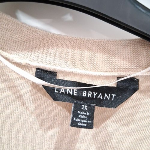 WOMEN'S LANE BRYANT OPEN-FRONT CARDIGAN - 2X - BEIGE image 3