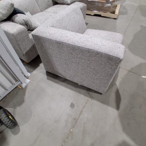 3 SEAT SECTIONAL MODERN CORDUROY SOFA WITH PILLOWS - 118" X 39" X 28" - LIGHT GRAY image 6