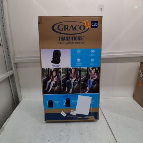 GRACO TRANZITIONS 3-IN-1 HARNESS/HIGHBACK/BACKLESS BOOSTER CAR SEAT - 100LBS MAX/CAP - PROOF/BLACK (MODEL: 2035724) image 6