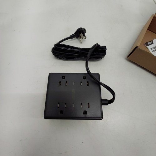 SUPER DANNY USB 8-OUTLET POWER STRIP - 110 V-240 V, 1250W/10A, USB 5 V/2.4A - BLACK (MODEL: SDCP04) image 2