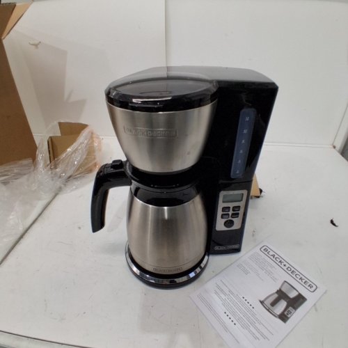 BLACK AND DECKER THERMAL CARAFE PROGRAMMABLE COFFEE MAKER - 12 CUP CAPACITY - STAINLESS STEEL (MODEL: CM2046SC) image 3