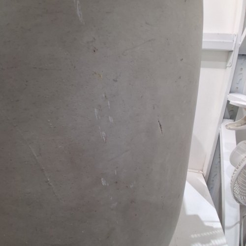 KANTE ROUND WEATHERED CONCRETE PLANTER 21.7" - GREY image 4