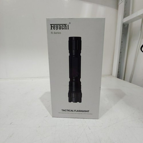 FEYACHI RECHARGEABLE TACTICAL FLASHLIGHT WITH PRESSURE SWITCH - 1500 LM - BLACK image 5
