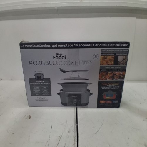 NINJA FOODI POSSIBLECOOKER PRO 8-IN-1 MULTI-COOKER - 8.8QT CAP - SEA SALT GREY (MODEL: MC1001C) image 7