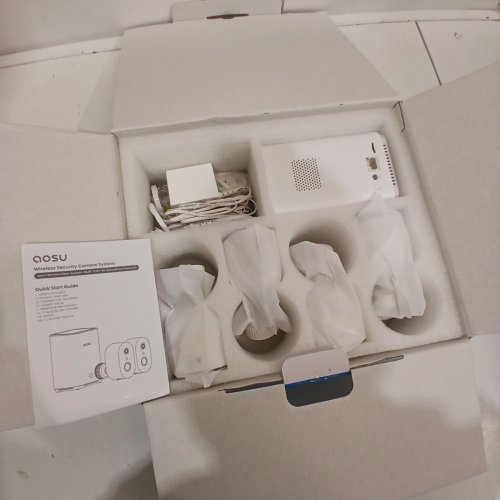4PK AOSU WIRELESS SECURITY CAMERA SYSTEM - 2K, 32GB MEMORY - WHITE (MODEL: H2L2D) image 3