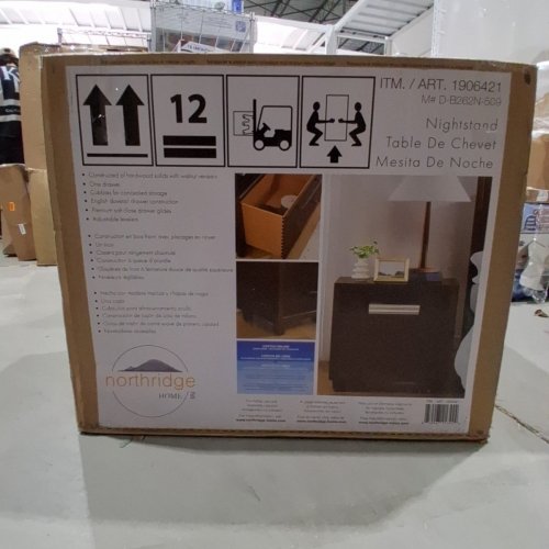 NORTHRIDGE HOME NIGHTSTAND - 26" X 15" X 24" - DARK BROWN - (MODEL: D-B262N-509 / 1906421 ) image 3