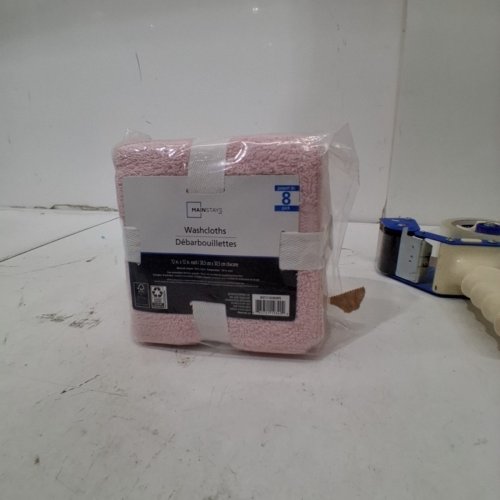 8PK MAINSTAYS WASHCLOTHS - 12" X 12" - PINK image 2