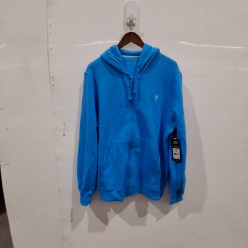 ADULTS POLO ASSN. FULL ZIP HOODIE SWEATER- LARGE - BLUE image 2