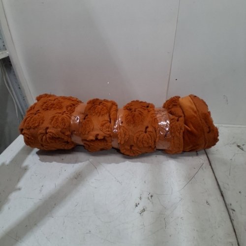 EMBROIDERED PUMPKIN PRINT PLUSH BLANKET - 60" X 70" - ORANGE (ITEM: 1901555) image 4