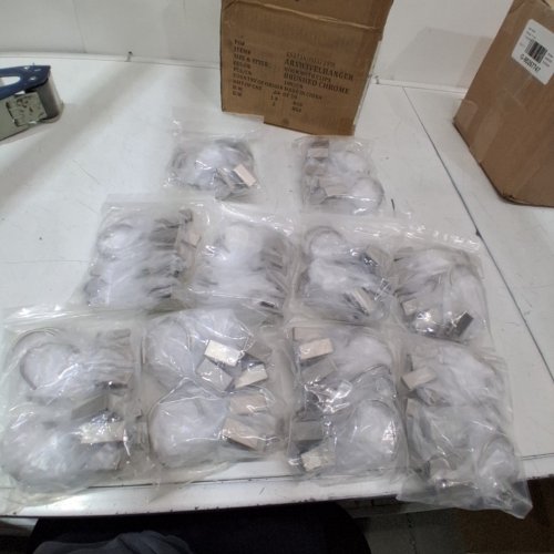100PK ARIE SWIVEL HOOK WITH CLIPS - BRUSHED CHROME image 3