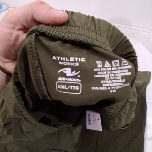 WOMEN'S ATHLETIC WORKS BALLOON PANTS - XXL - OLIVE GREEN image 4