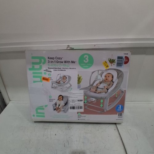 INGENUITY KEEP COZY 3-IN-1 GROW WITH ME VIBRATING BABY BOUNCER SEAT & ROCKER - 6-40LBS - BLUE/GREY image 6