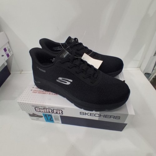 MEN'S SKECHERS ARCH COMFY 2.0 SLIP ON SNEAKERS - 12 - BLACK (STYLE:1998912) image 2