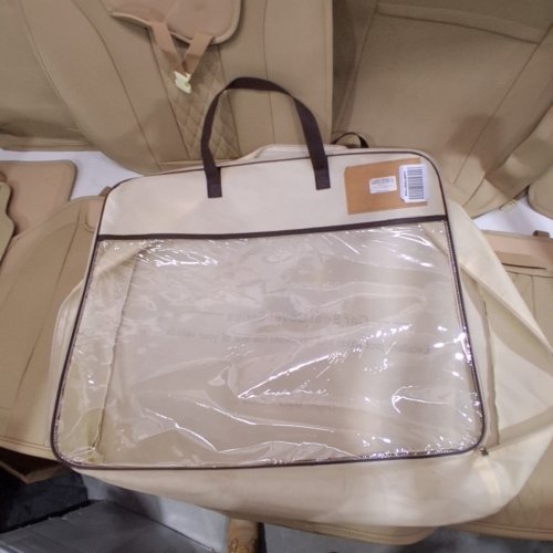 6PC FEINEPRO FRONT SEAT CAR COVERS - FOR MOST SUV, PICK-UP TRUCK - BEIGE image 3