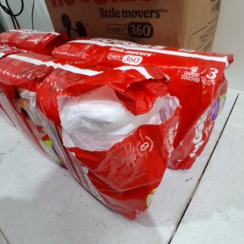 168PK HUGGIES LITTLE MOVERS DIAPERS HUGGFIT WITH 360° WAISTBAND - SIZE 3 image 3