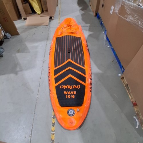 OWROMI INFLATABLE STAND UP PADDLE BOARD ULTRA-LIGHT THICK PADDLEBOARD FOR ALL SKILL LEVELS ISUP PADDLE BOARD - 10FT - ORANGE image 2