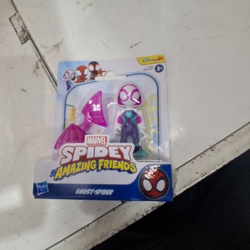 MARVEL SPIDEY AND HIS AMAZING FRIENDS GHOST SPIDER TOY WITH ACCESSORY - 3" TALL - WHITE/PURPLE (MODEL: G1460) image 2