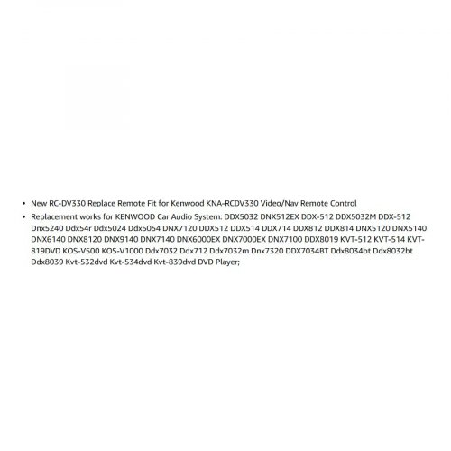 REPLACEMENT REMOTE CONTROL FOR VARIOUS KENWOOD DVD PLAYERS - BLACK (MODEL: RC-DV330) image 2