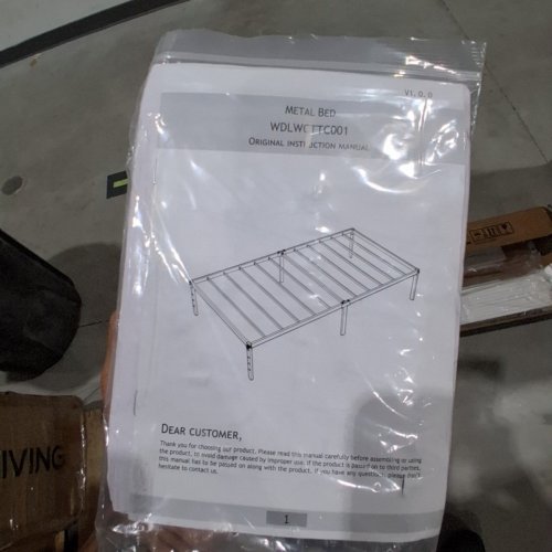 HEADBOARD SUPPORTED HEAVY-DUTY STEEL METAL PLATFORM BED FRAME - TWIN/TWIN-XL - WHITE (MODEL: WDLWCTTC001) image 4