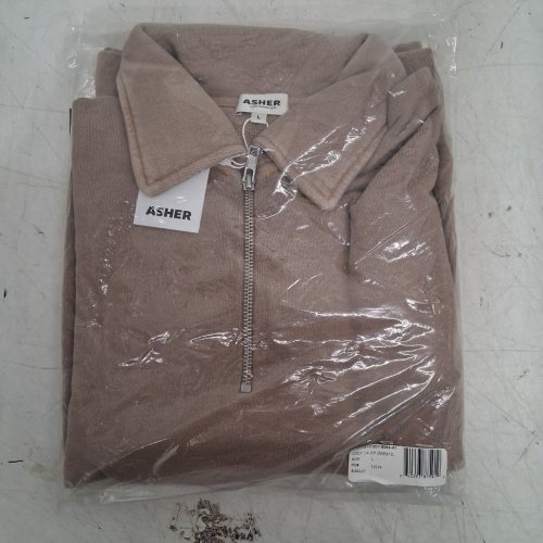 WOMEN'S ASHER CODY LUX SUPIMA 1/4 ZIP SWEATSHIRT - LARGE - BISCUIT (STYLE: L415-CODY-B068-A1) image 2