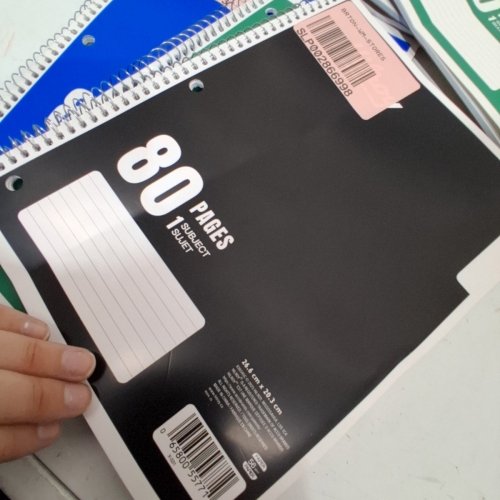 7 HILROY SPIRAL LINED MARGIN NOTEBOOKS - 80 PAGES EACH - 8.5" X 11" - ASSORTED COLOURS image 3