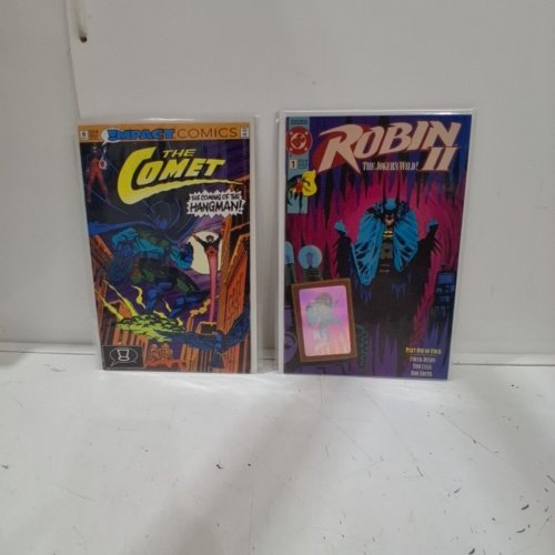 4 ASSTD DC, MARVEL, AND IMPACT COMIC BOOKS - THE COMET #6, TIMBER WOLF #5, MARVEL COMICS PRESENTS WOLVERINE #93, ROBIN II THE JOKER'S WILD #1 (HOLOGRAM) - VARIOUS AUTHORS image 3