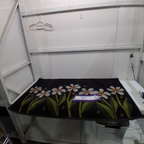 DEXI OUTDOOR OVERSIZED DIRT TRAPPER DOOR MAT - 3FT X 5FT - BLACK FLORAL image 2