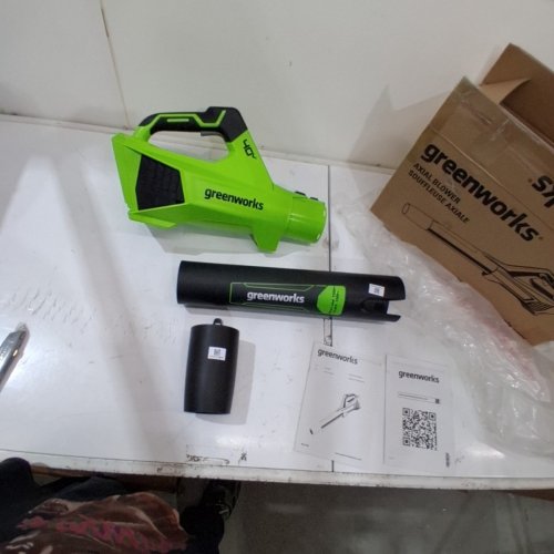 GREENWORKS CORDLESS JET LEAF BLOWER WITH BATTERY & CHARGER - 40V - 125MPH - 450CFM - GREEN (MODEL: BLF346) image 2