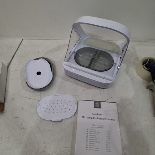 SURE PETCARE SUREFEED MICROCHIP PET FEEDER CONNECT, SELECTIVE PET FEEDER - WHITE\GREY image 2
