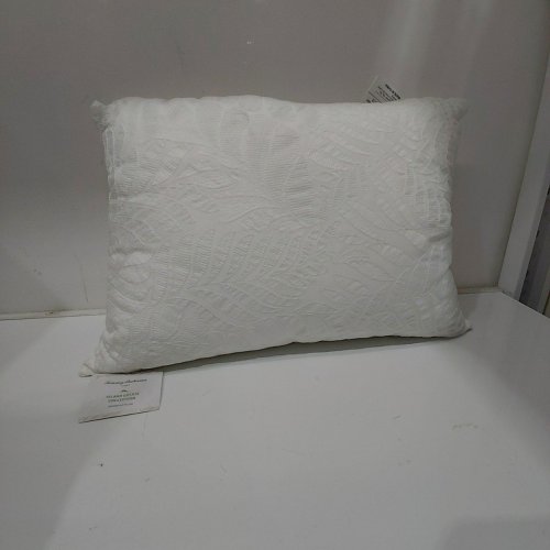 TOMMY BAHAMA EMBROIDERED LEAF THROW PILLOW - 15" X 20" - WHITE image 3