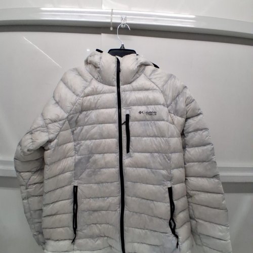 WOMENS COLUMBIA TITANIUM ARCTIC CREST DOWN HOODED JACKET- EXTRA LARGE - WHITE/BLACK image 2