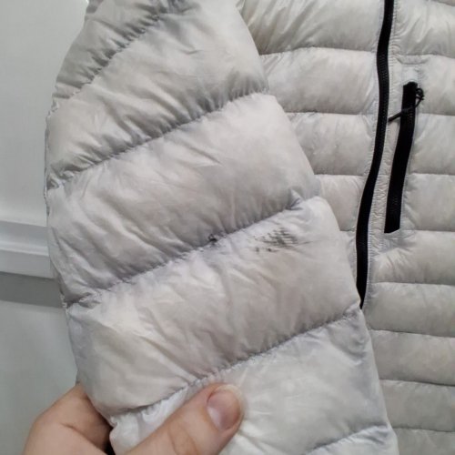 WOMENS COLUMBIA TITANIUM ARCTIC CREST DOWN HOODED JACKET- EXTRA LARGE - WHITE/BLACK image 3