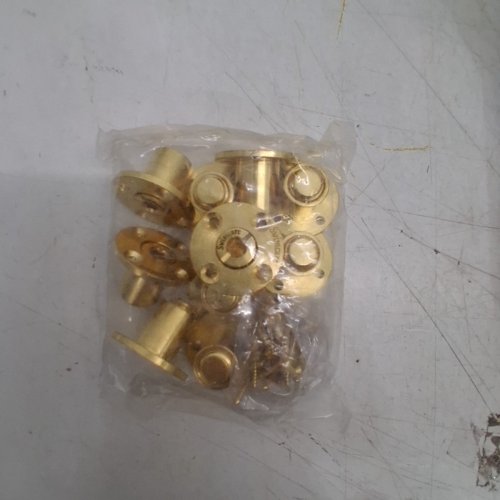 10PK SWIMCARE HEAVY DUTY UNIVERSAL WOOD DECK ANCHOR WITH 4 WOOD SCREWS - 1.5" - BRASS image 2