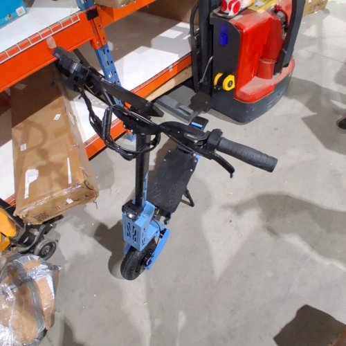 ARWIBON ELECTRIC SCOOTER ADULTS WITH UAL MOTOR COMMUTER DUAL BRAKE SYSTEM AND SHOCK ABSORPTION - UP TO 46MPH - 43 MILES RANGE - BLUE (MODEL: GT08) image 3