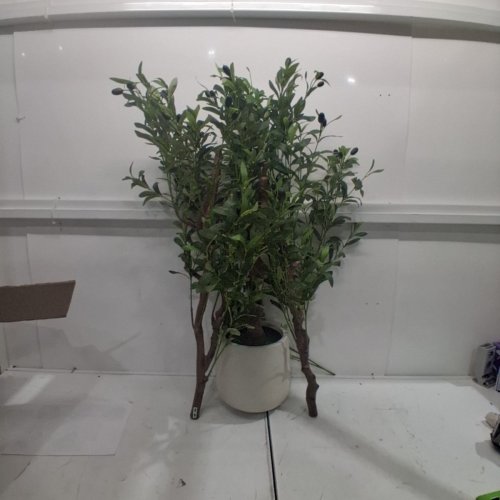 ARTIFICIAL OLIVE TREE IN PLANTER - 4FT - WHITE image 3