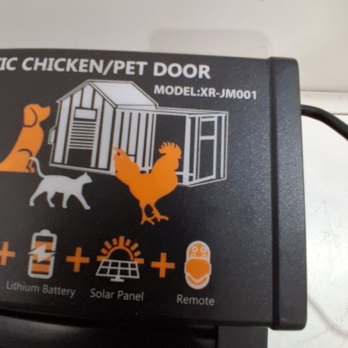 AUTOMATIC SOLAR POWERED CHICKEN COOP DOOR ANTI-PINCH 4 MODES - BLACK (MODEL:XR-JM001) image 3