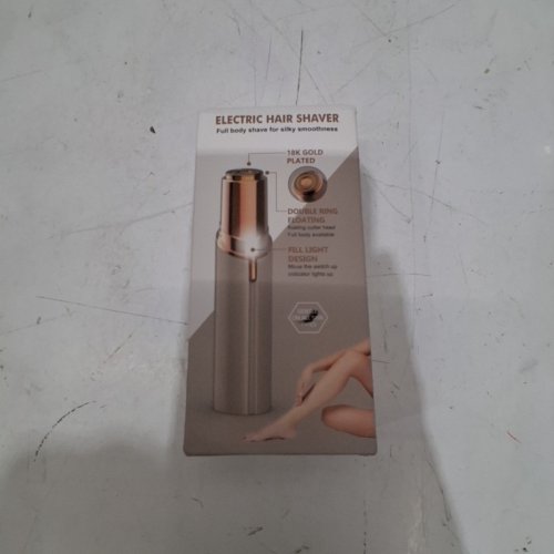 ELECTRIC FACIAL HAIR SHAVER FOR ALL SKIN TYPES - RECHARGEABLE -18K GOLD PLATED TRAVEL SIZE - BLUE (MODEL: SF-1106) image 4