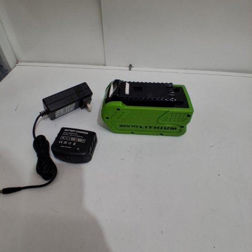 2PC REPLACEMENT BATTERY FOR GREENWORKS TOOLS WITH CHARGER - 40V - GREEN/BLACK image 6