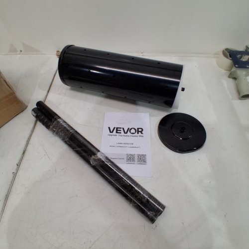 VEVOR ROLLING LAWN AERATOR WITH DETACHABLE HANDLE AND 33 IRON SPIKES FOR GARDEN, PATIO,YARD, COMPACTED SOILS AND LAWNS- 21" BLACK image 2
