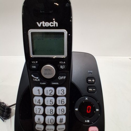 VTECH DECT 6.0 CORDLESS PHONE CALL ANSWERING SYSTEM WITH CALLER ID/CALL WAITING - BLACK (MODEL: CS6224-11) image 2