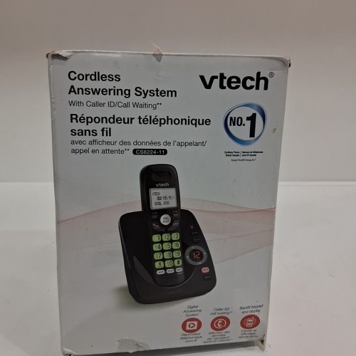 VTECH DECT 6.0 CORDLESS PHONE CALL ANSWERING SYSTEM WITH CALLER ID/CALL WAITING - BLACK (MODEL: CS6224-11) image 5