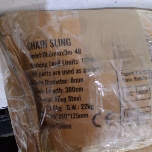 VEVOR CHAIN SLING WITH 4 LEG GRAB HOOKS - 5/16" X 10FT LIFTING, 5 TON LISTING WEIGHT - (MODEL:DL8MMX3M-4B) image 2