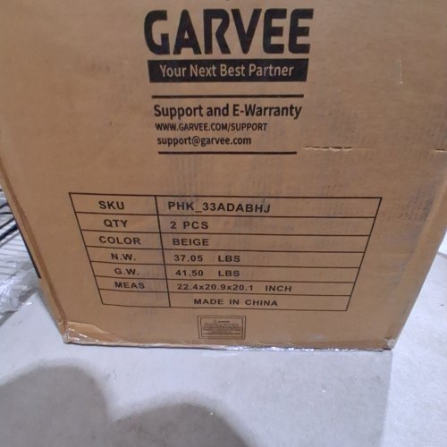 2PK GARVEE FAUX LEATHER DINING CHAIRS - 265LBS CAP - BEIGE (MODEL: PHK_33ADABHJ) image 2