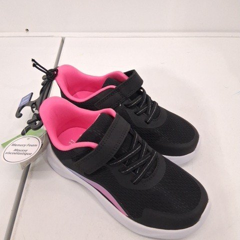 GIRL'S ATHLETIC WORKS SNEAKERS - SIZE 11 -BLACK/PINK image 3