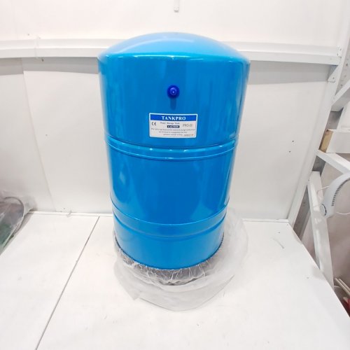 STAINLESS STEEL CONNECTION SYSTEM REVERSE OSMOSIS WATER STORAGE TANK 80L - BLUE - MODEL PRO-20 3/4'' NPTM image 2