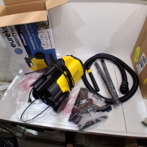 EUREKA MIGHTY MITE CORDED CANISTER BAG VACUUM CLEANER WITH ACCESSORIES - YELLOW - (MODEL: 3670G) image 3