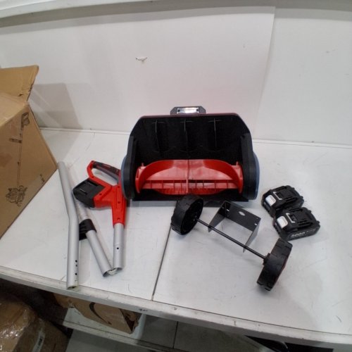 TASKSTAR CORDLESS ELECTRIC SNOW SHOVEL WITH TWO RECHARCHABLE BATTERIES & CHARGER -20FT THROW DISTANCE MAX -16.5" - 40V - RED/BLACK (MODEL: TX5000 PRO MAX) image 2