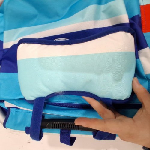 RIO BEACH BACKPACK BEACH CHAIR - 20" X 33" - RED/BLUE (MODEL: 1952275) image 4
