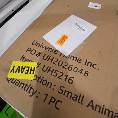UNIPAWS SMALL ANIMAL CAGE WITH STORAGE CABINET AND TRAY - 34" X 30" X 20" - GREY/BROWN - (MODEL:UH5216) image 2