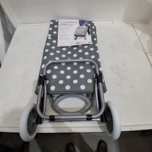 BIOS LIVING ROLLING SHOPPING CART - GREY/POLKA DOTS image 2